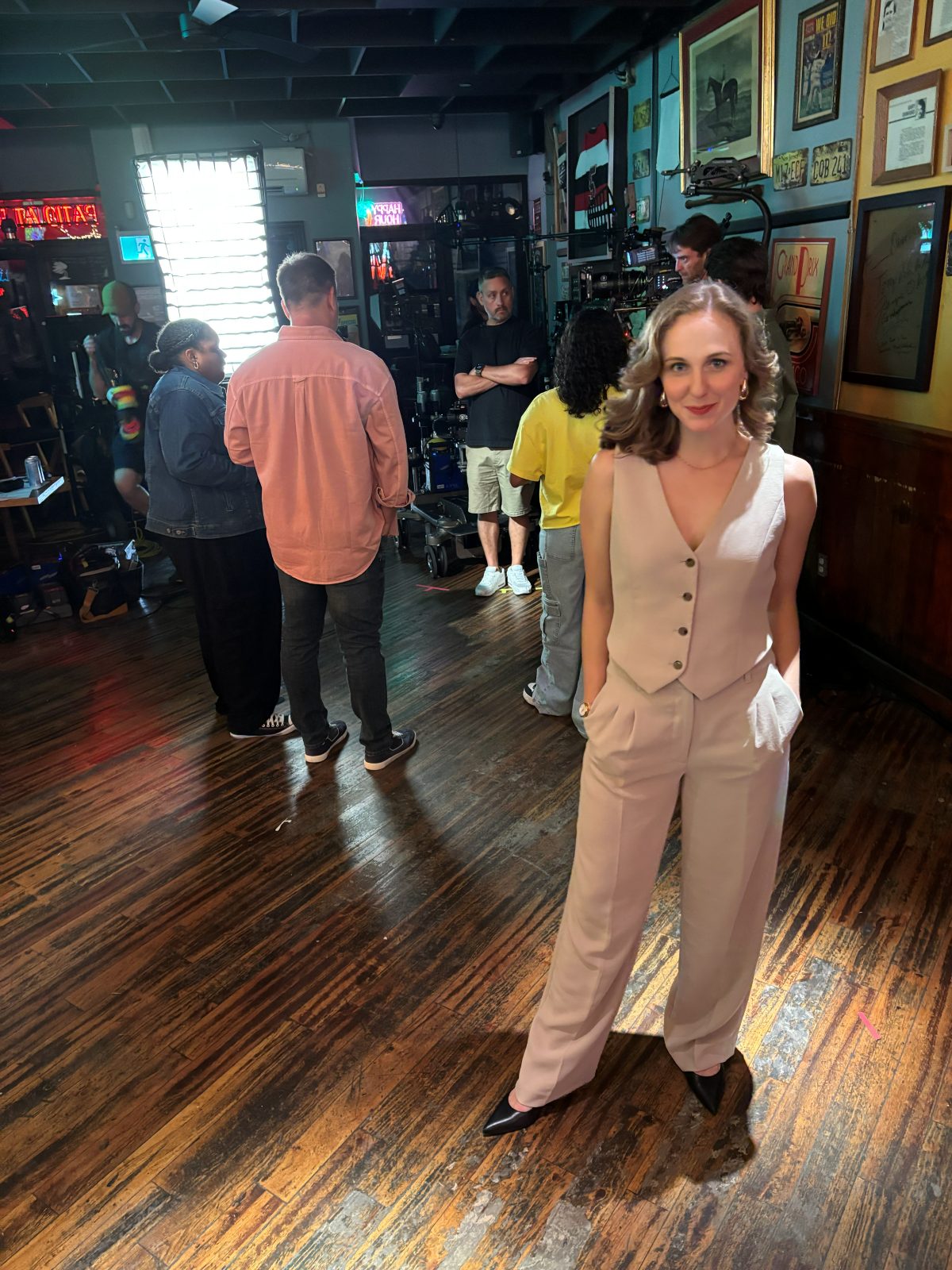 Hope on set for her first TV commercial